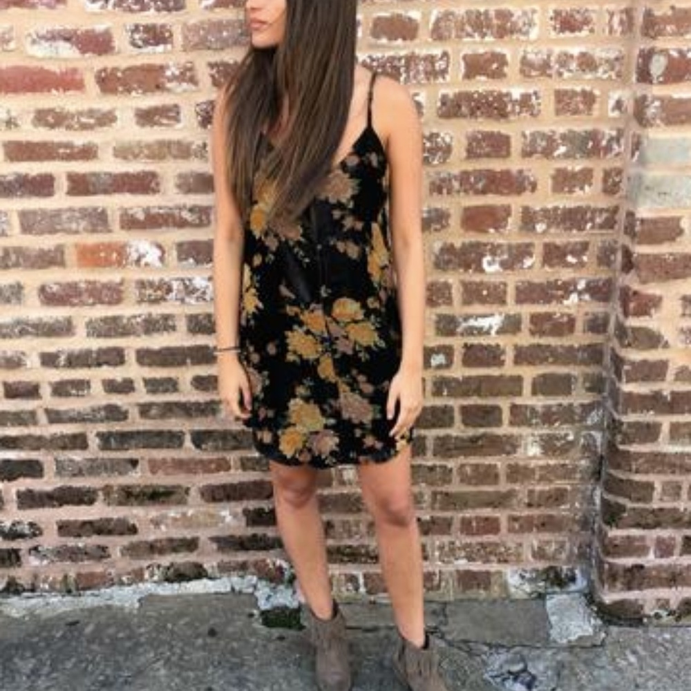Floral Velvet Dress